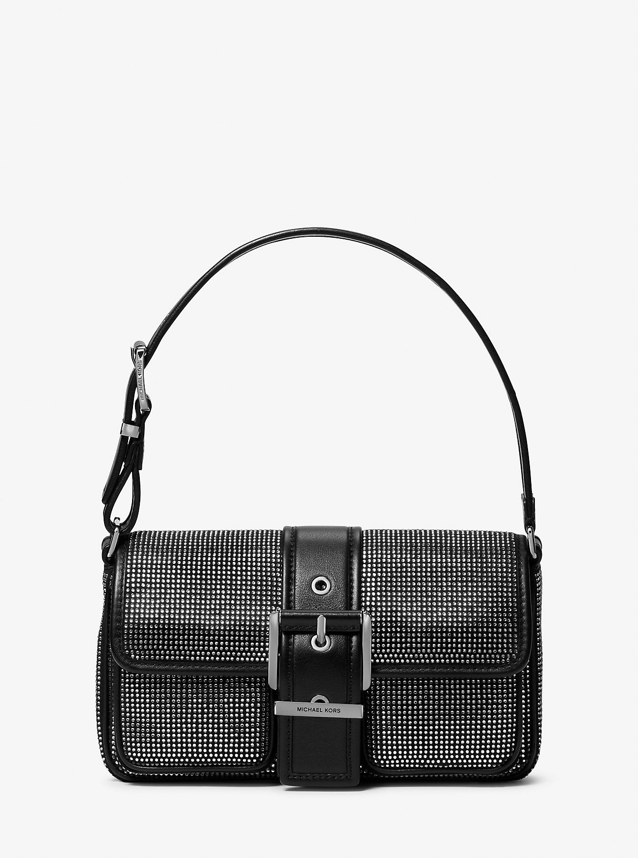 Colby Medium Utsmykket Semsket Skinnveske - SVART