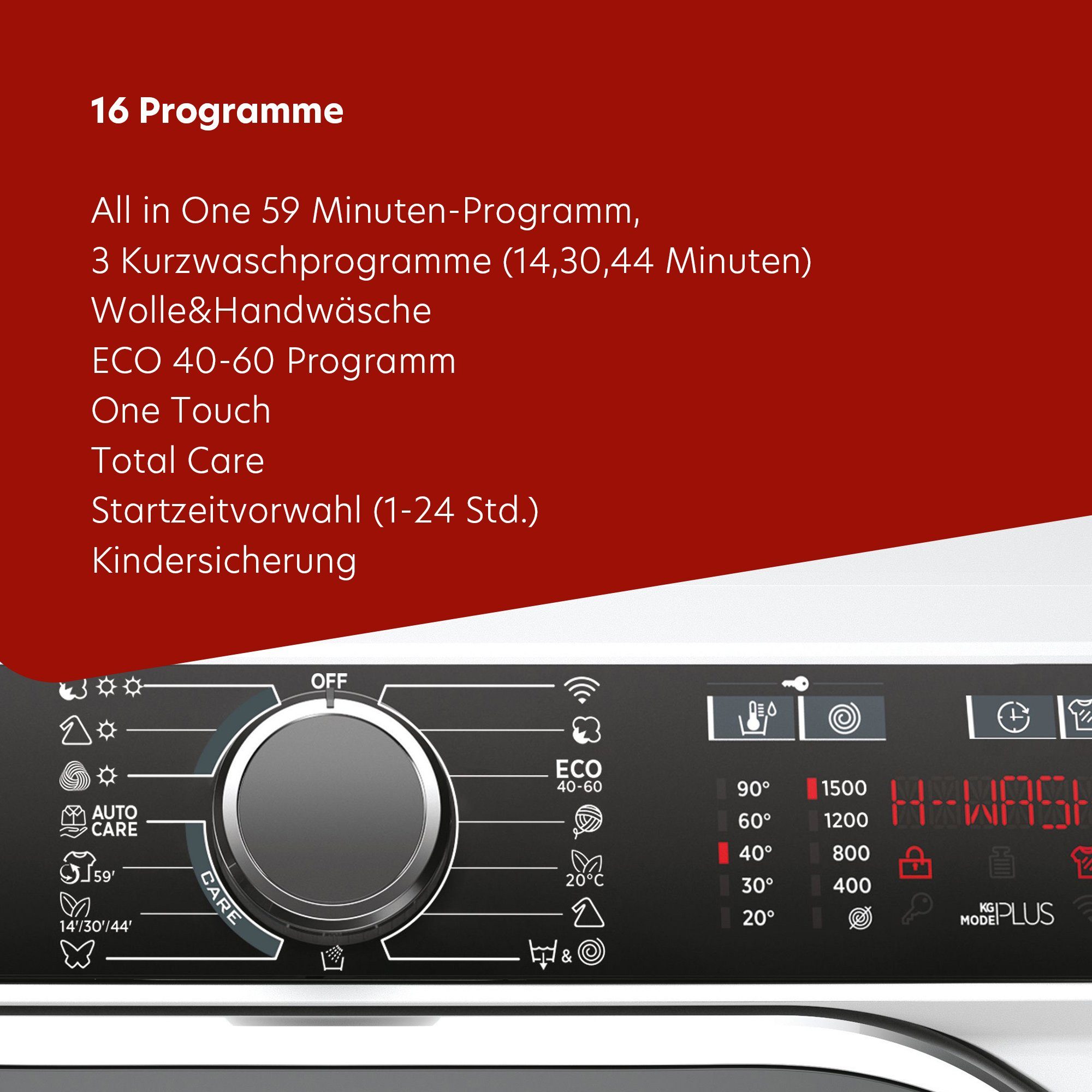 Hoover Waschtrockner HDP 5106AMBC/1-S, 10,00 kg, 6 kg, 1500 U/min, Mix-Power-System, WiFi & Bluetooth (hOn-App), Active Steam