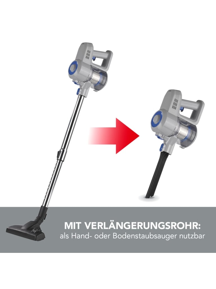 CLEANmaxx CLEANmaxx Akku-Zyklon-Staubsauger 22,2V - hellgrau/blau günstig kaufen onesize