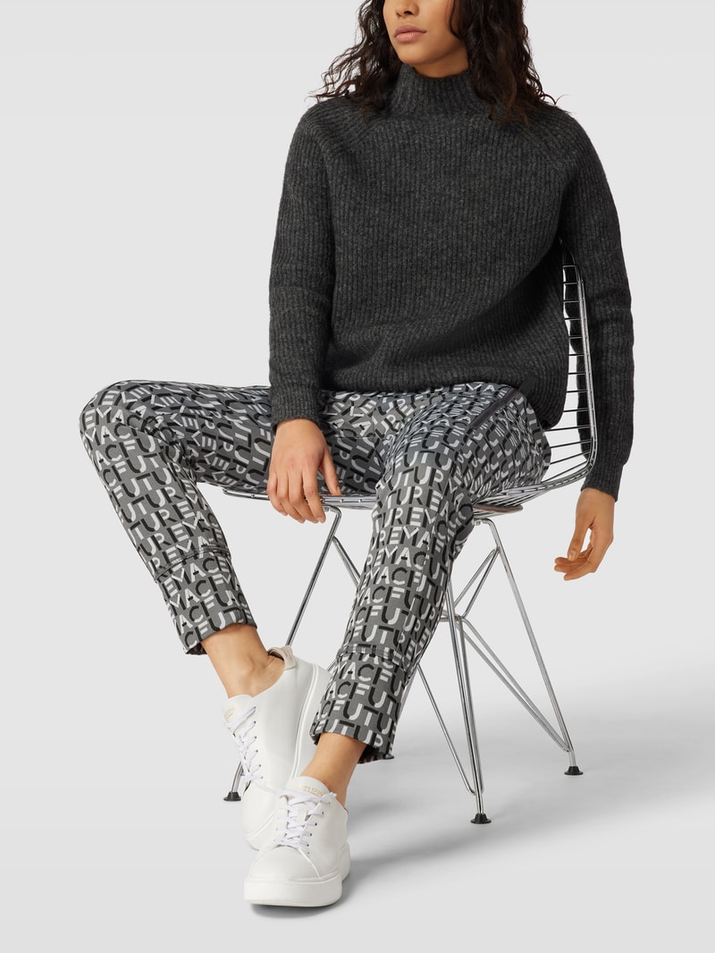 Sweatpants mit Allover-Muster Modell 'FUTURE' in dunkelgrau