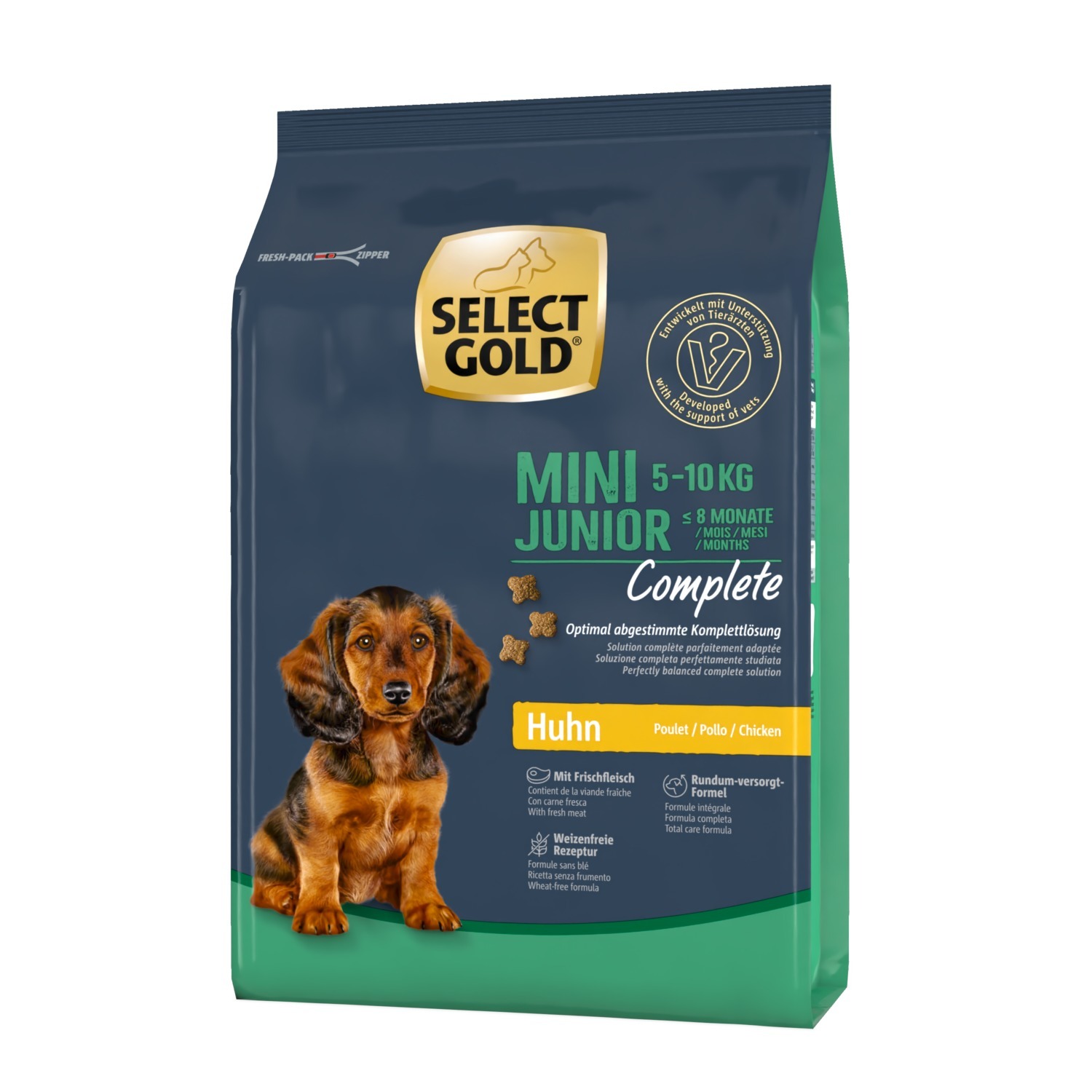 SELECT GOLD Hundetrockenfutter SELECT GOLD Complete Mini Junior Huhn 1 kg