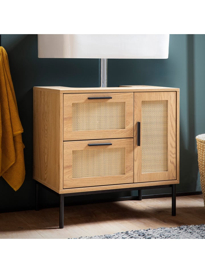 KADIMA DESIGN Waschbeckenunterschrank Eiche-Optik 60x60x40 cm mit Tür und günstig kaufen onesize