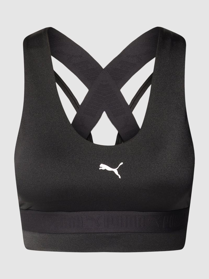 Bralette mit Label-Details in schwarz