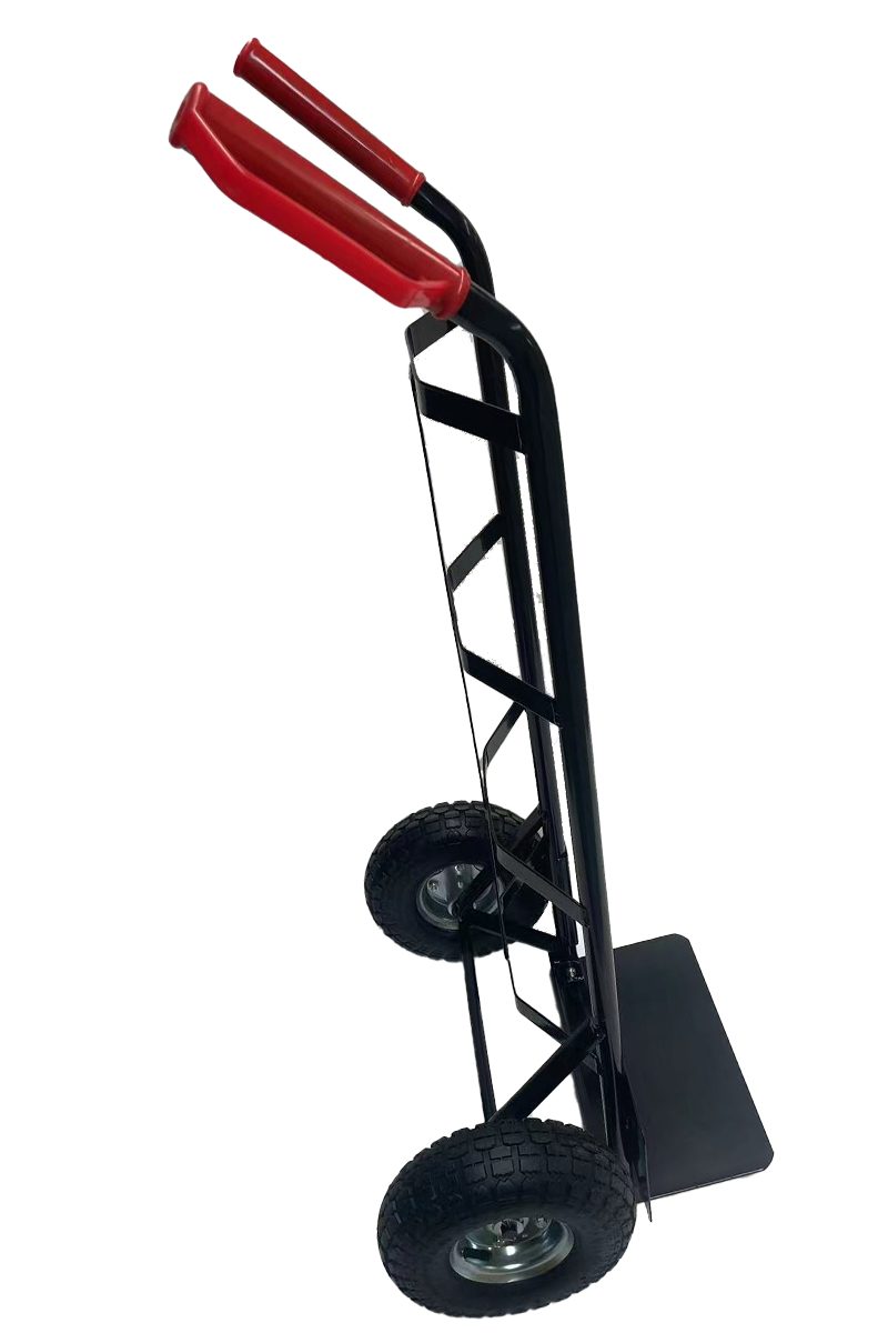 TRISENS Treppensackkarre, Aufklappbare Transportkarre mit Sicherheitsgriffen und Luftbereifung