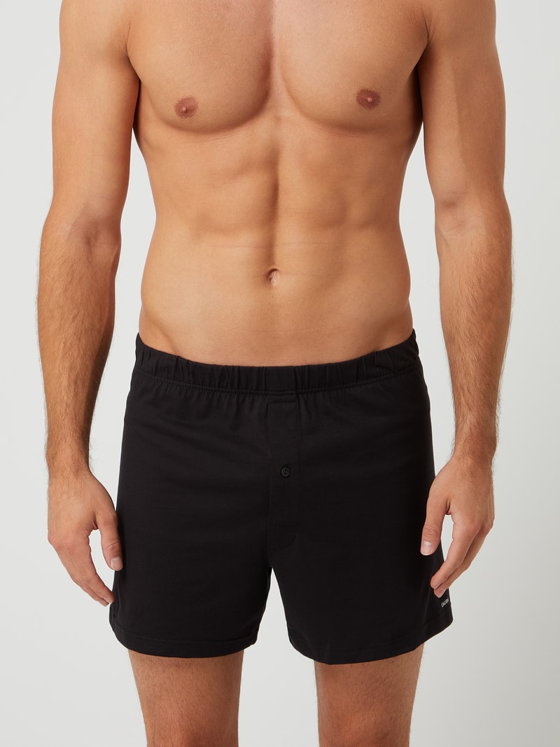 Boxershorts aus Single Jersey in schwarz