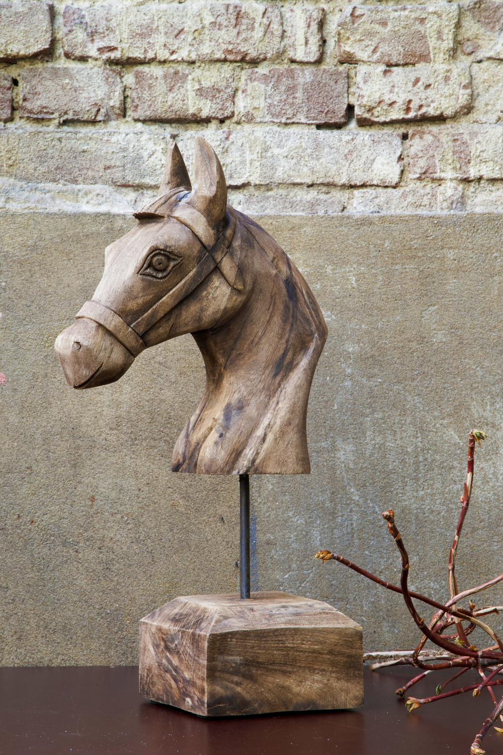 Skulptur Horse braun