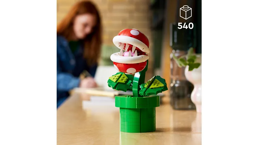 LEGO Super Mario 71426 Piranha-Pflanze Set, bewegliche Figur als Deko