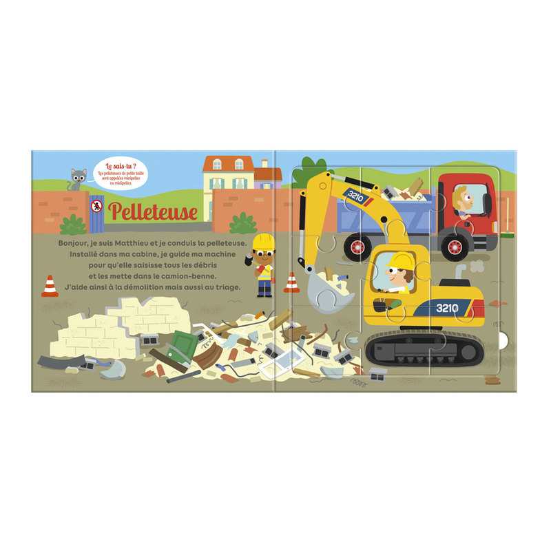 Mon livre puzzle les engins de chantier - Lito