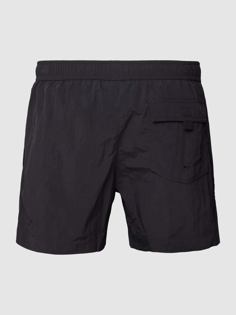 Badehose mit Label-Detail in schwarz
