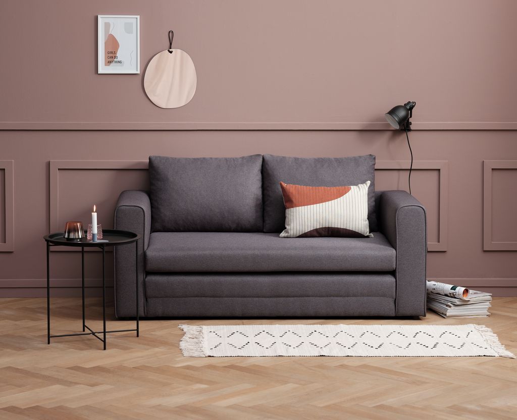 SKILLEBEKK SKILLEBEKK sovesofa, mørkegrått stoff