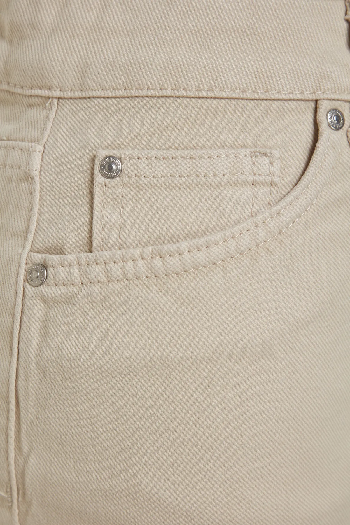 Trendyol Collection  Ecrufarbener Jeansrock TWOSS23ET00260