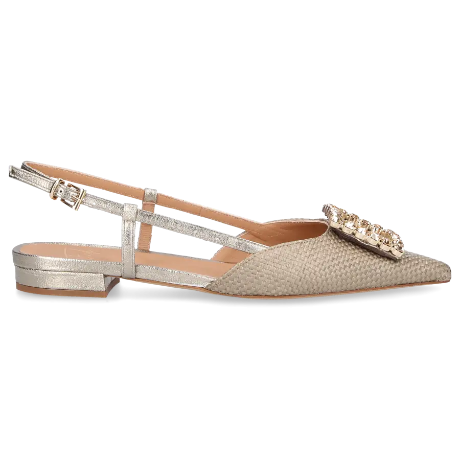 Roberto Festa - Sling-Ballerinas LAVANDA Bast - beige