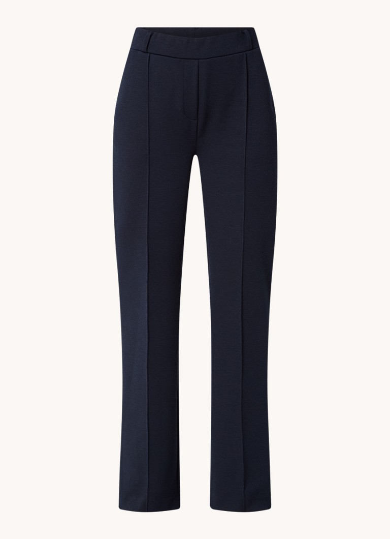 Expresso High waist straight fit textured jersey trousers