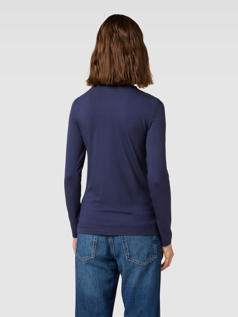 Longsleeve mit Rollkragen in dunkelblau