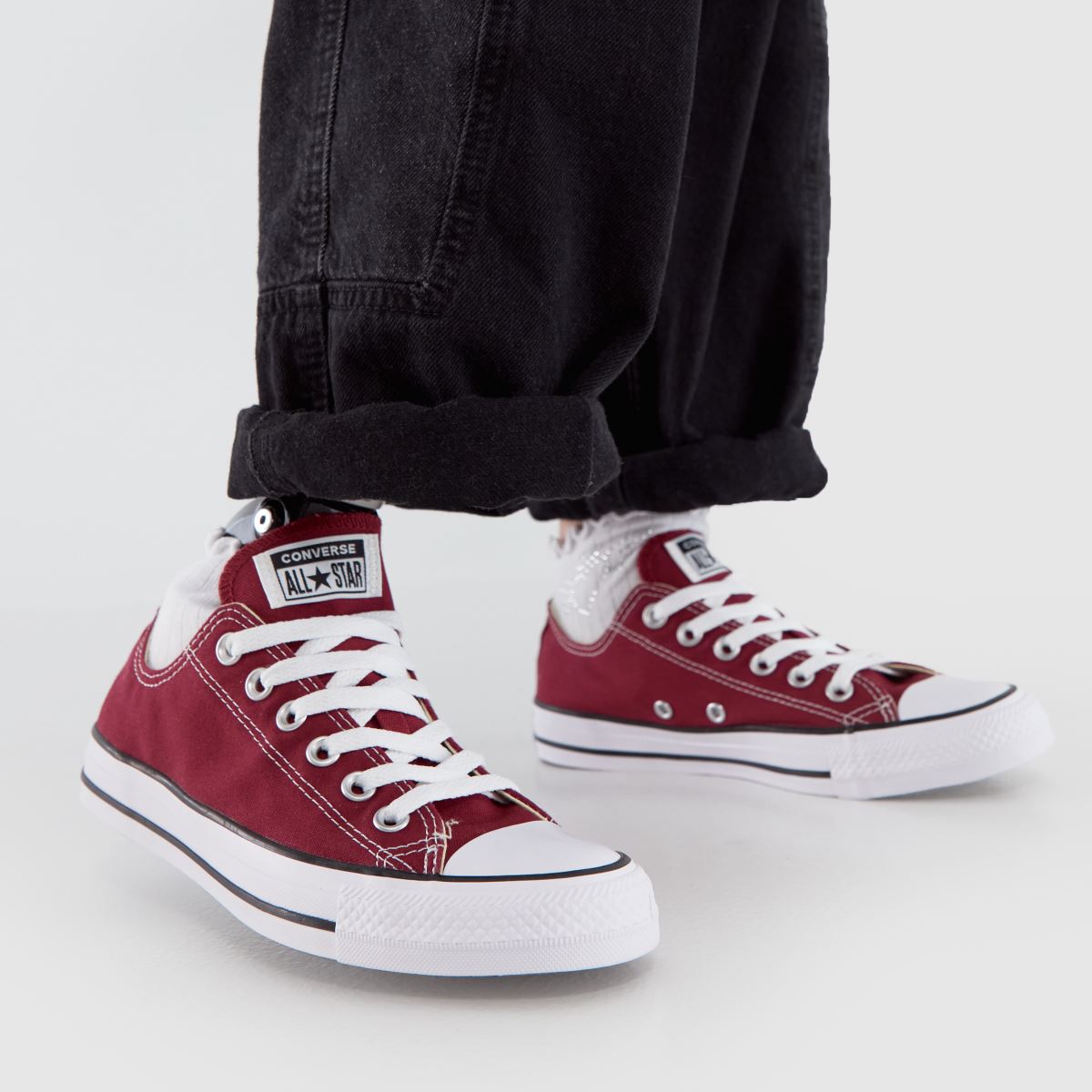 Bordó Converse All Star Ox cipők