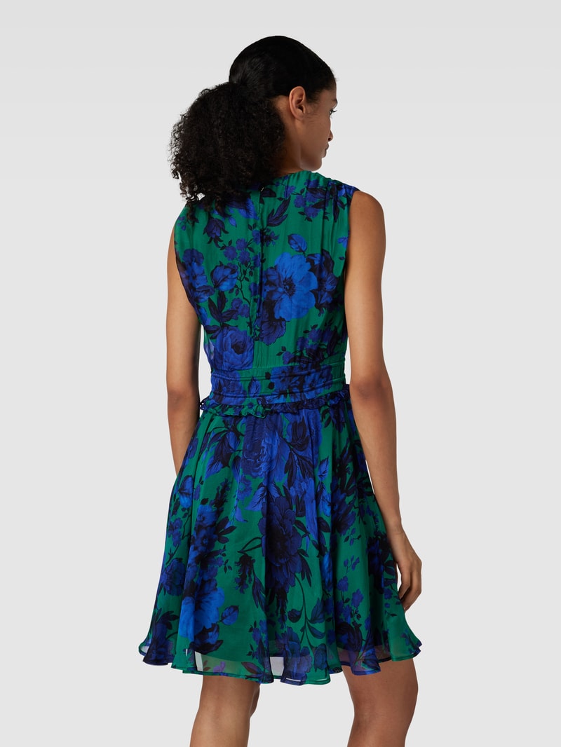 Cocktailkleid mit Volants Modell 'ABITO' in blau