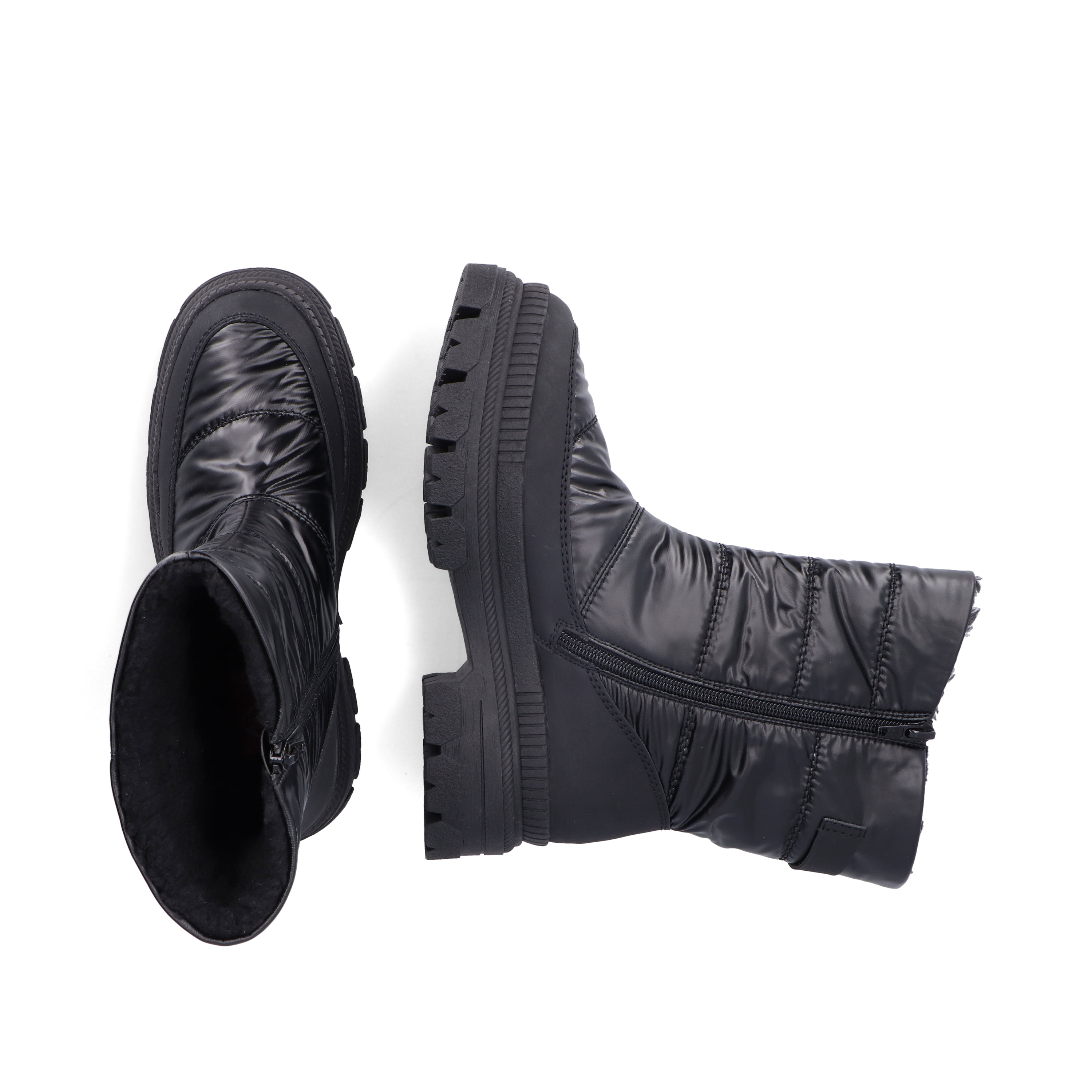 Rieker Damen Kurzstiefel glanzschwarz