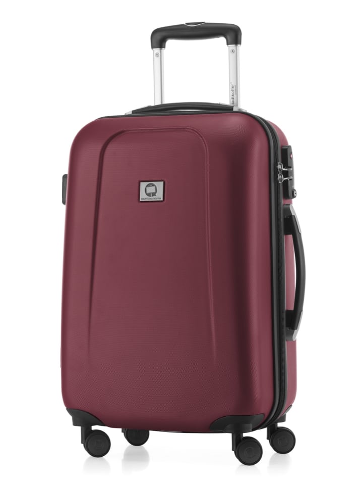 Hauptstadtkoffer Wedding - Handgepäck-Koffer 4 Doppelrollen Hand Luggage TSA in Dunkelrot günstig kaufen S
