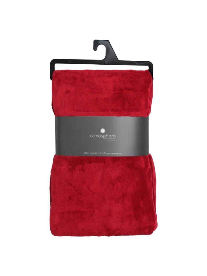 Atmosphera Créateur d'intérieur Fleecedecke in rot günstig kaufen onesize