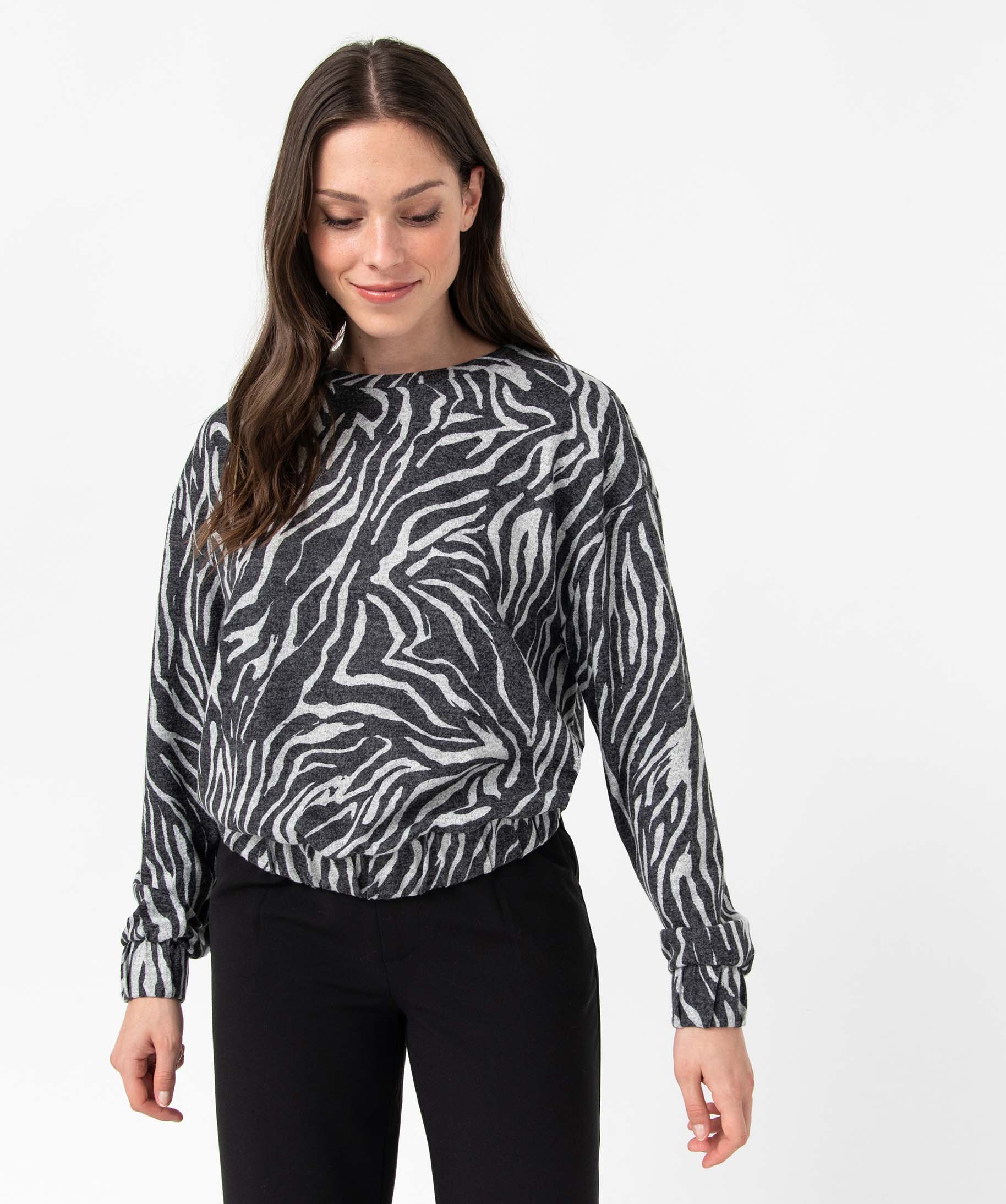 Tee-shirt femme imprimé à manches longues imprime | GEMO