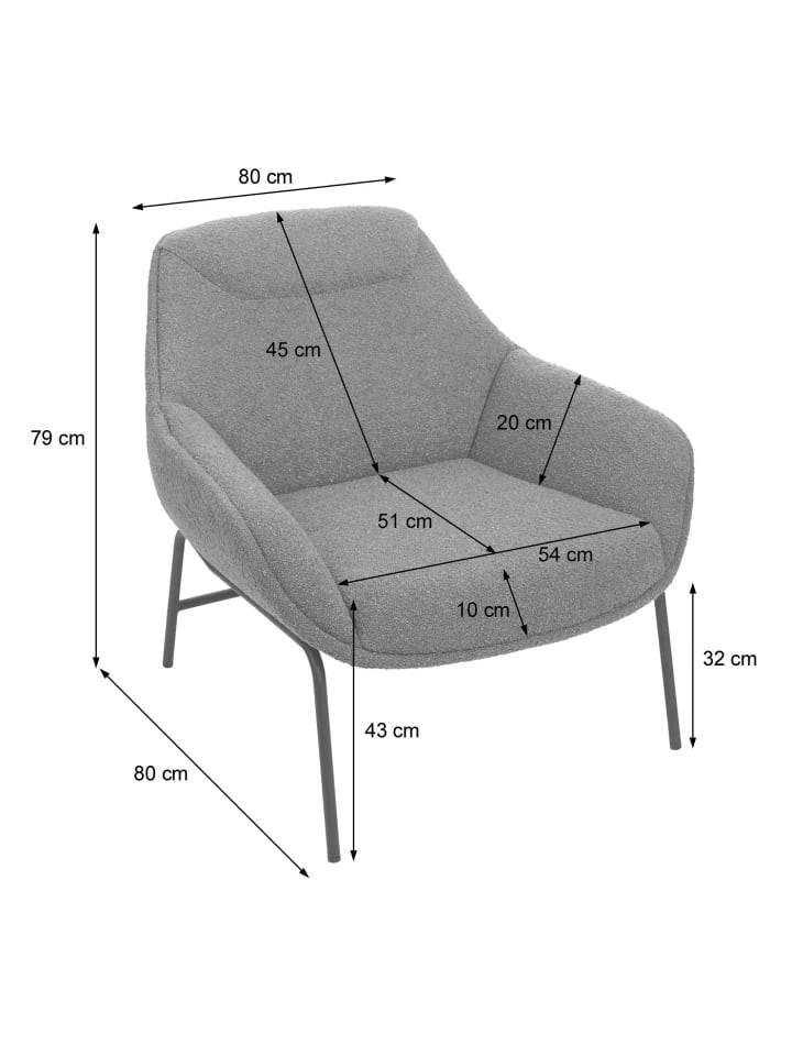 MCW Lounge-Sessel J77, Hellgrau günstig kaufen onesize