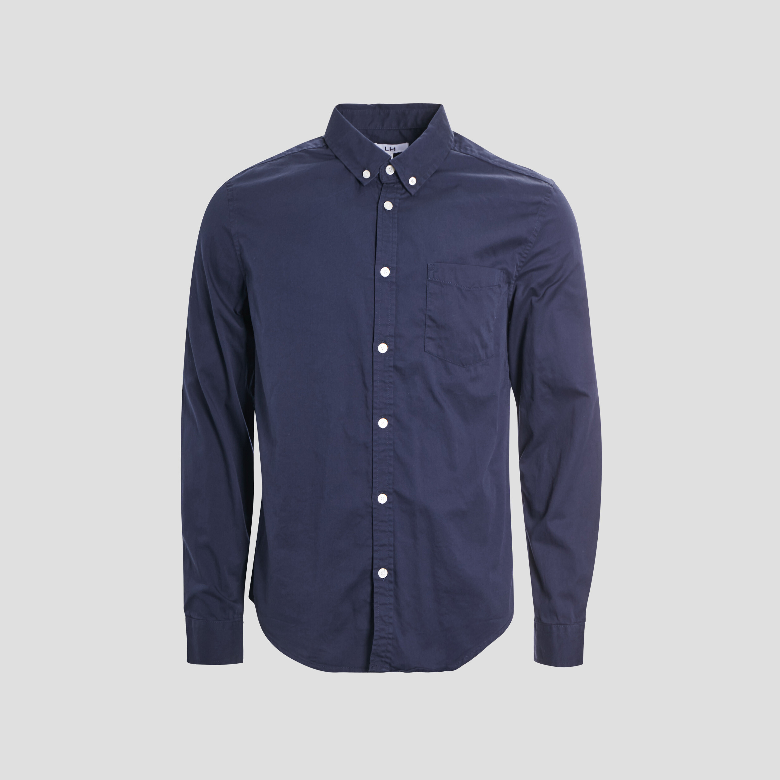 Chemise manches longues bleu homme | La Halle