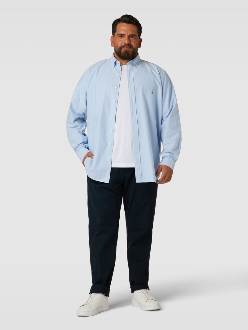 PLUS SIZE Freizeithemd mit Label-Stitching in pink