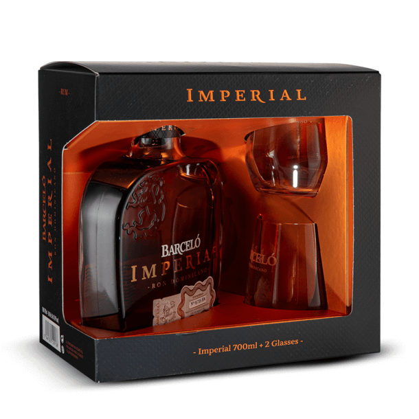 Coffret Barcelo Imperial 38% + 2 Verres