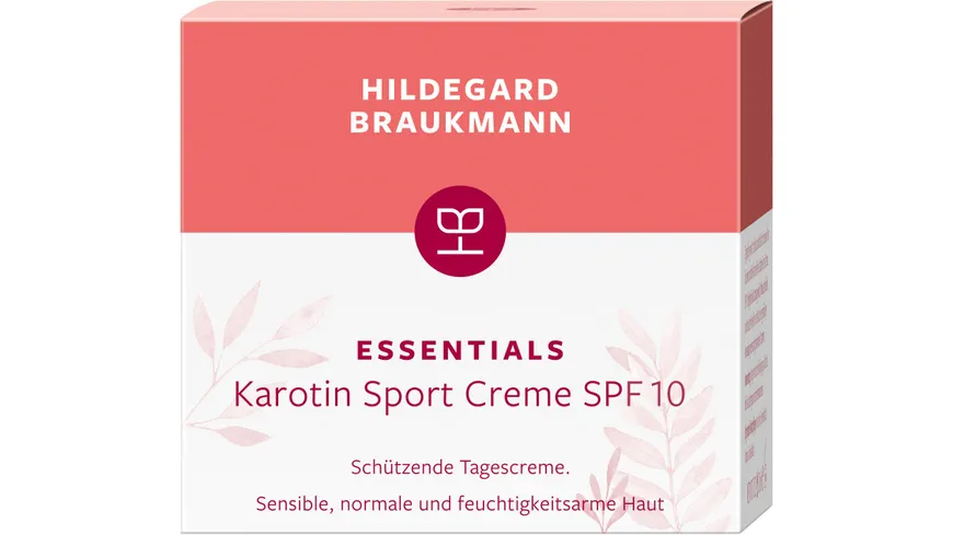 HILDEGARD BRAUKMANN ESSENTIALS Karotin Sport Creme SPF10 50 ml