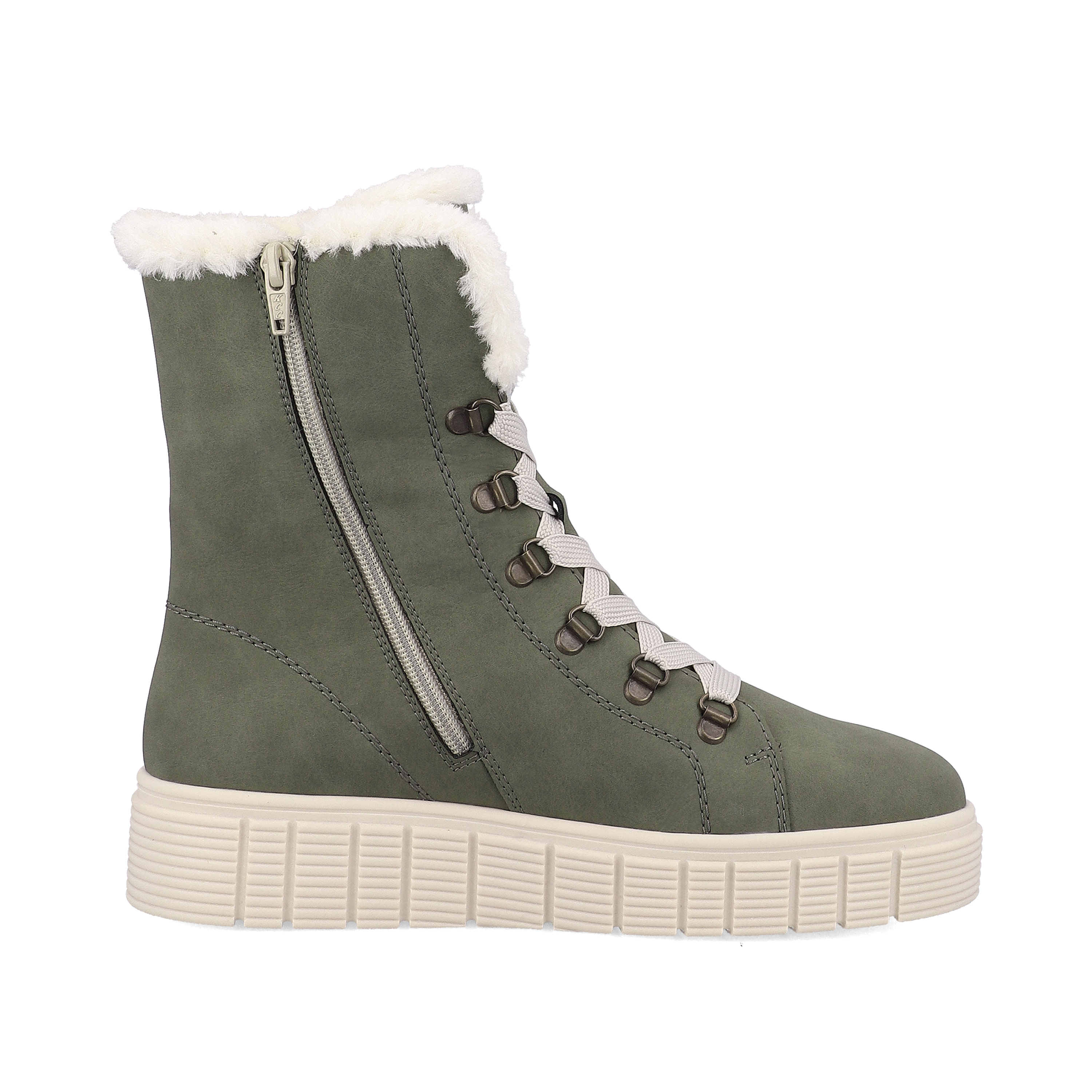 Rieker Damen Schnürstiefel khaki snow