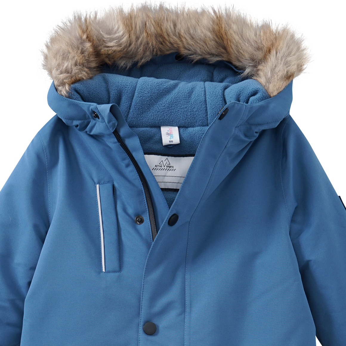 Baby Schneeoverall mit Fellimitat