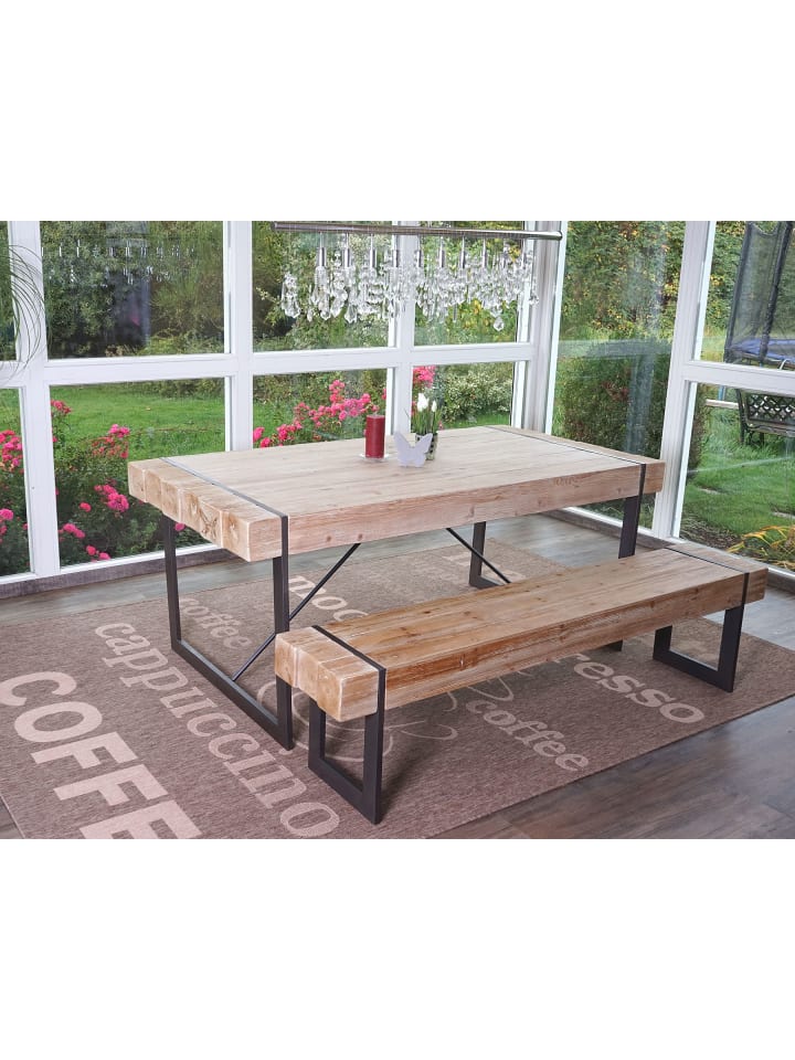 MCW Esszimmergarnitur A15, Naturfarben 180cm günstig kaufen onesize