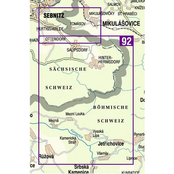 Hintere Sächsische Schweiz 02. 1 : 15 000 - Wanderkarte