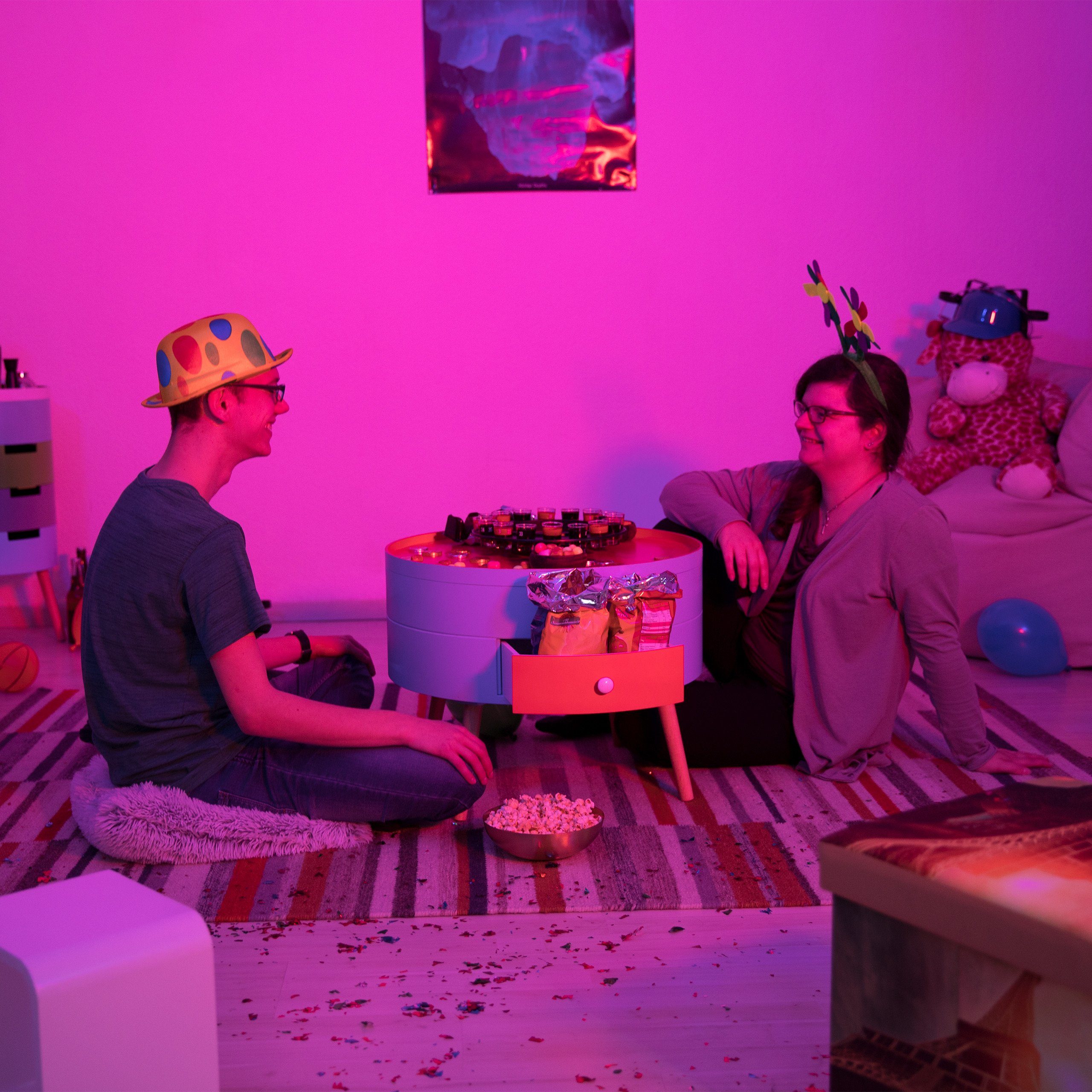 relaxdays Gläser-Set Roulette Trinkspiel, Kunststoff