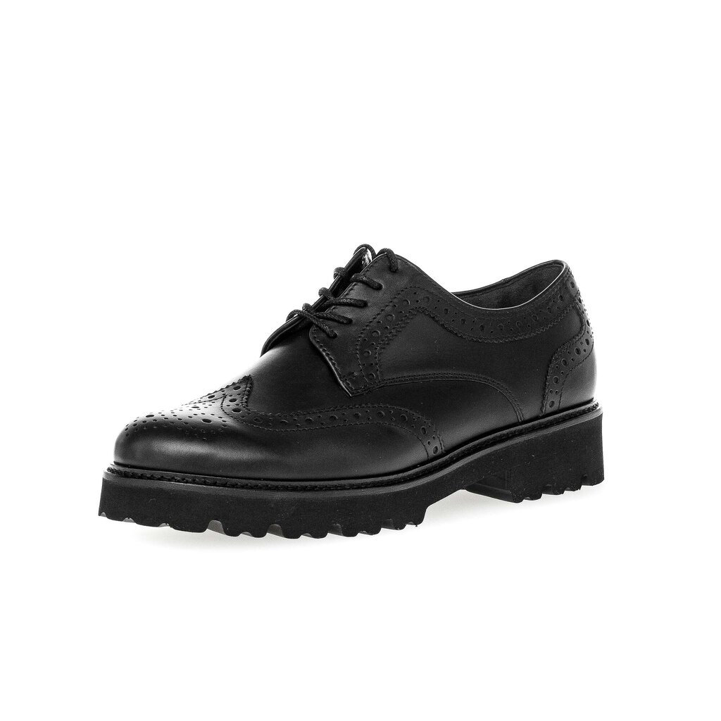 Gabor fashion Schnürschuh schwarz