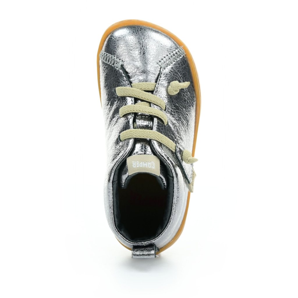 Camper Peu Cami Alu Meteor (80153-097 First Walkers) silberne Mid Cut Barfußschuhe