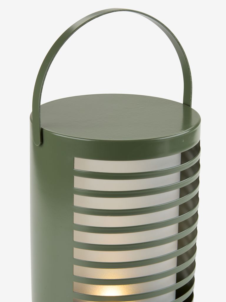 Lampa na baterie HAVTERNE Ø16xH22cm oliwkowo-zielona