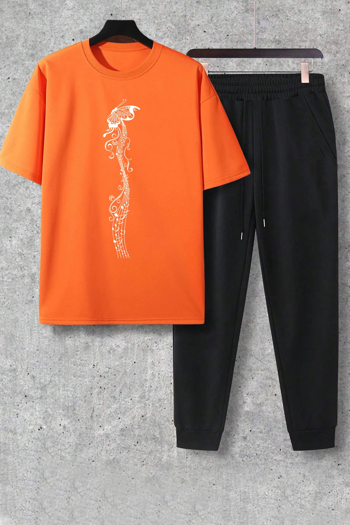 uyguntarz  2-teiliges Unisex-Trainingsanzug-Set – Butterfly Song bedruckt