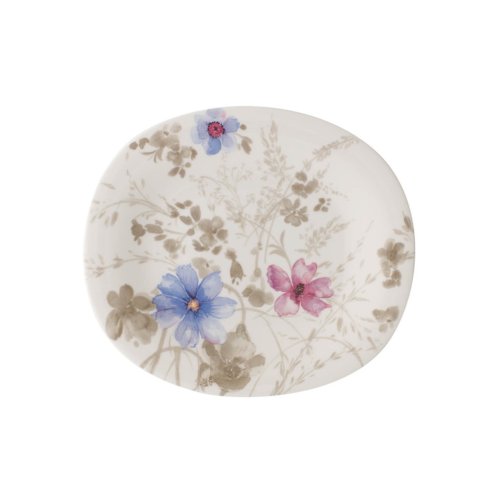 Villeroy & Boch Assiette dessert ovale Mariefleur Gris Basic Assiette