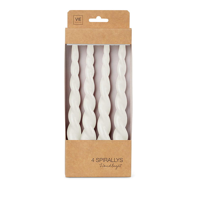 Vie Selected Spirallys 4-pk 24 cm hvit