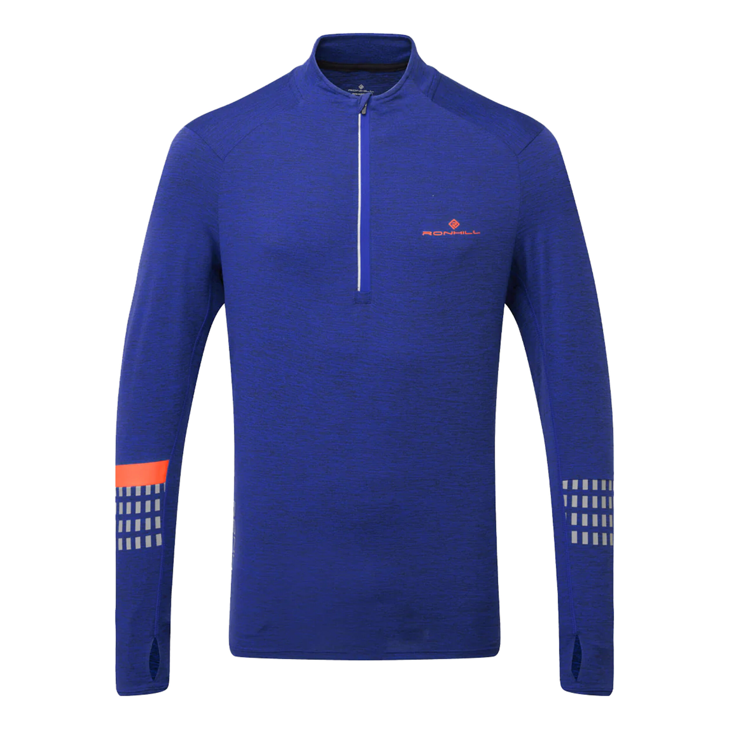 Tech Afterhours 1/2 Zip Laufshirt Herren - Blau