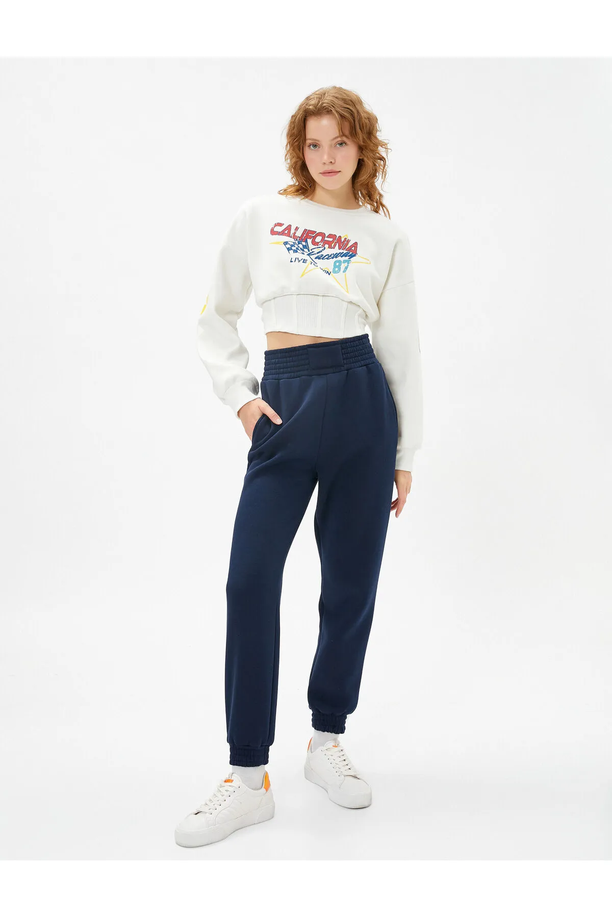 Koton  Jogger-Jogginghose mit hoher Taille und detaillierten Taschen