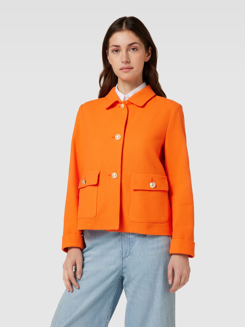 Blazer mit Knopfleiste in orange