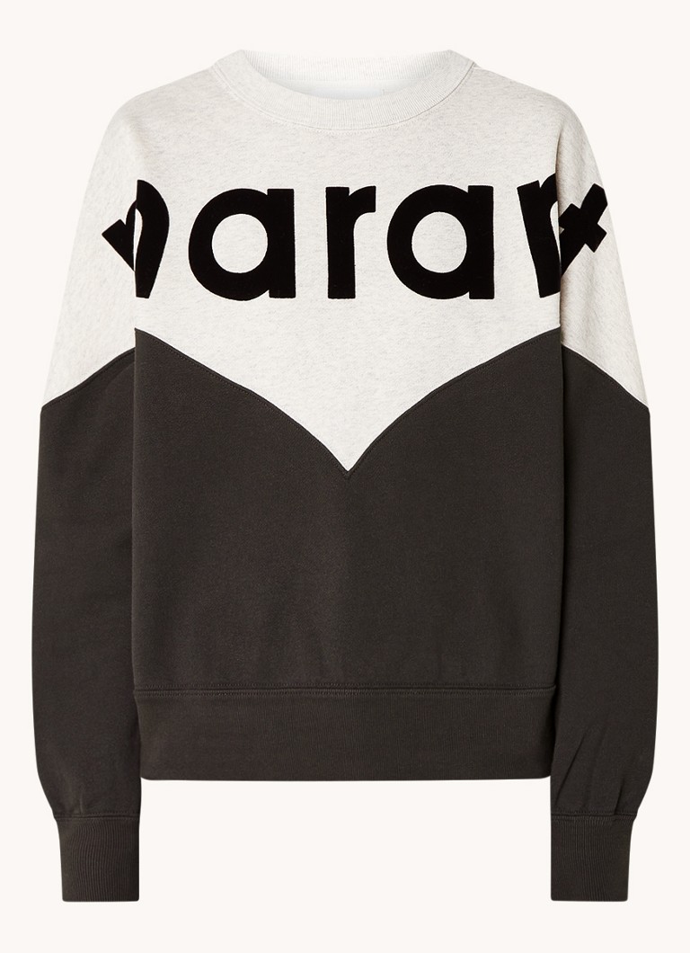 Maglione oversize Isabel Marant con stampa logo floccata