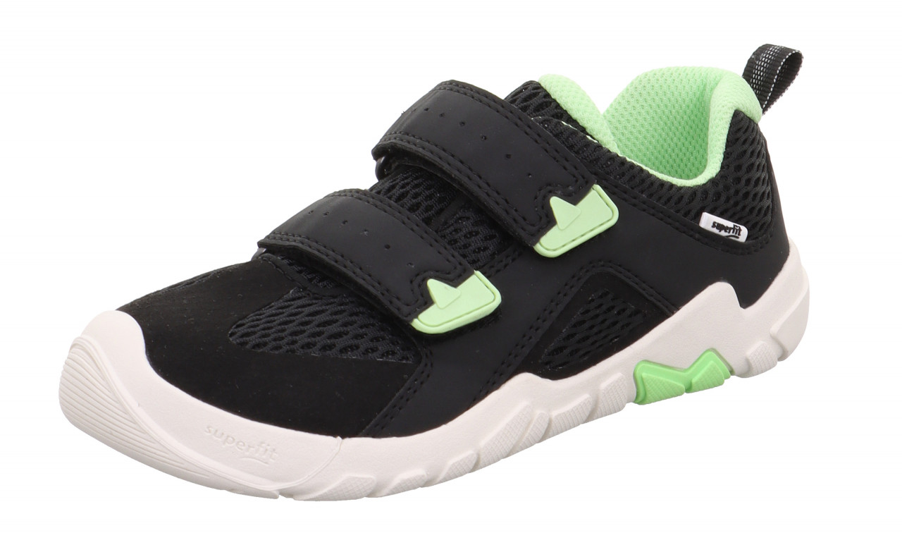 TRACE - Schwarz/HellgrünSneaker low mit Klettverschluss