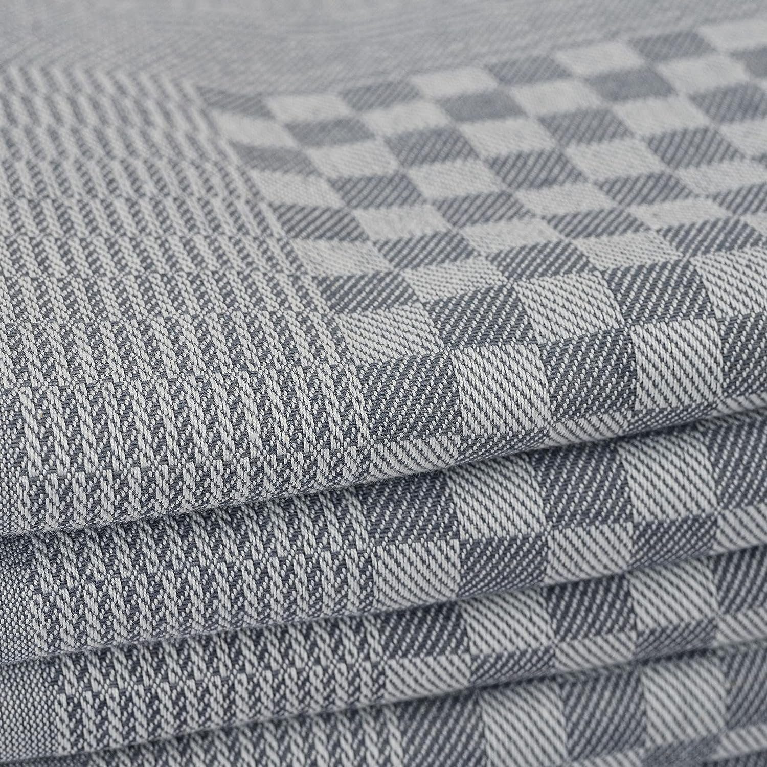 Zestri Geschirrtuch Zwirn 10er Set Grubentücher 50x70 cm Geschirrtücher Grubenhandtuch, (50-tlg., 10 Stück), Geschirrhandtücher Modernes Karo Design saugstark