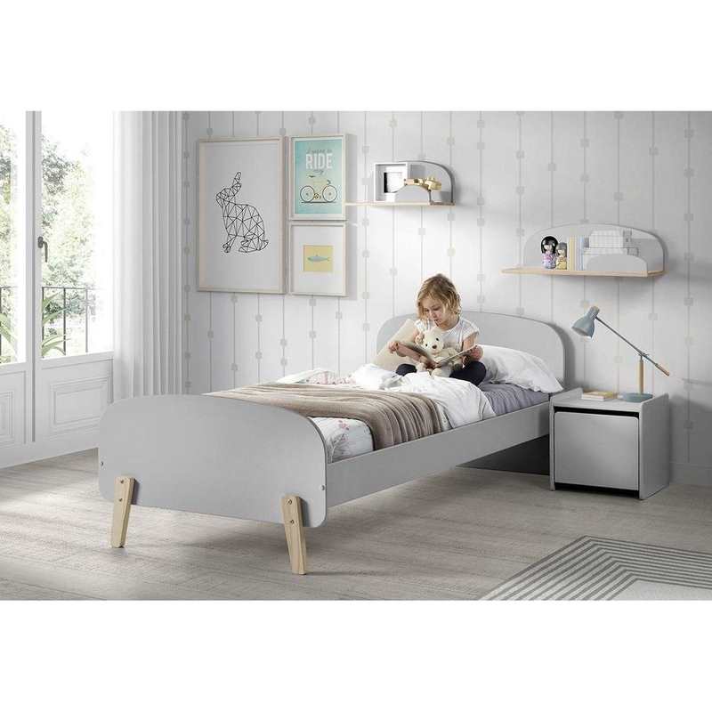 Lit 90x200cm Kiddy gris