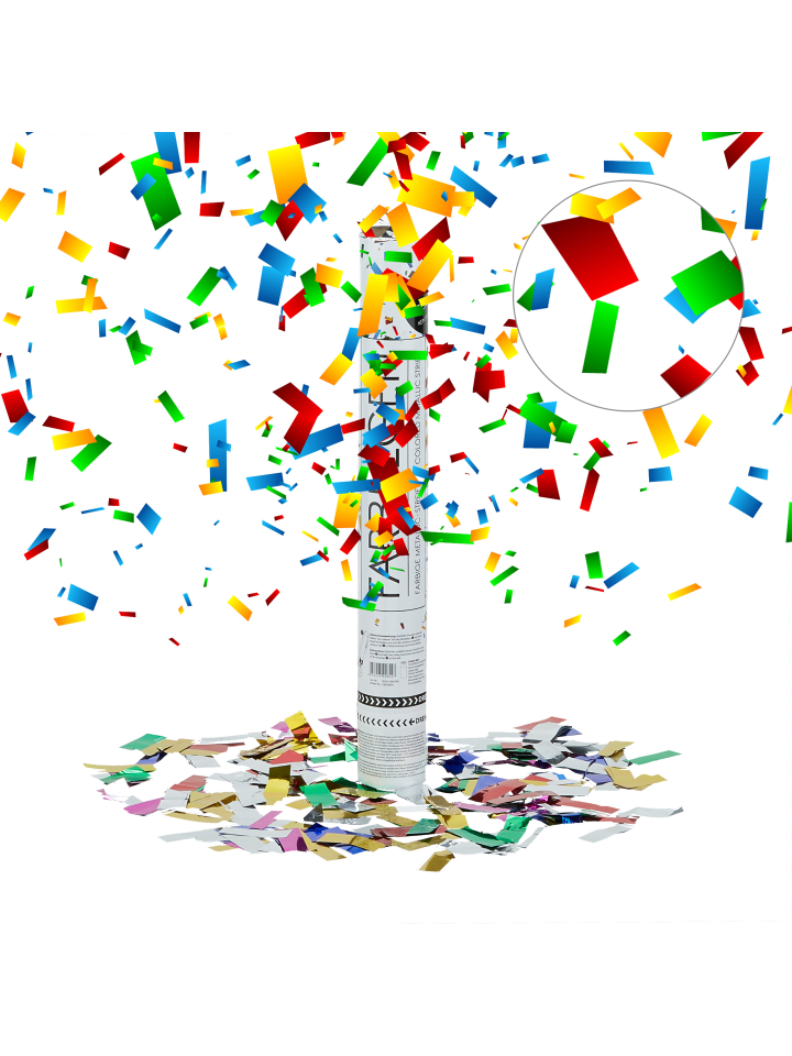 relaxdays Party Popper Streifen in Bunt - 40 cm günstig kaufen onesize