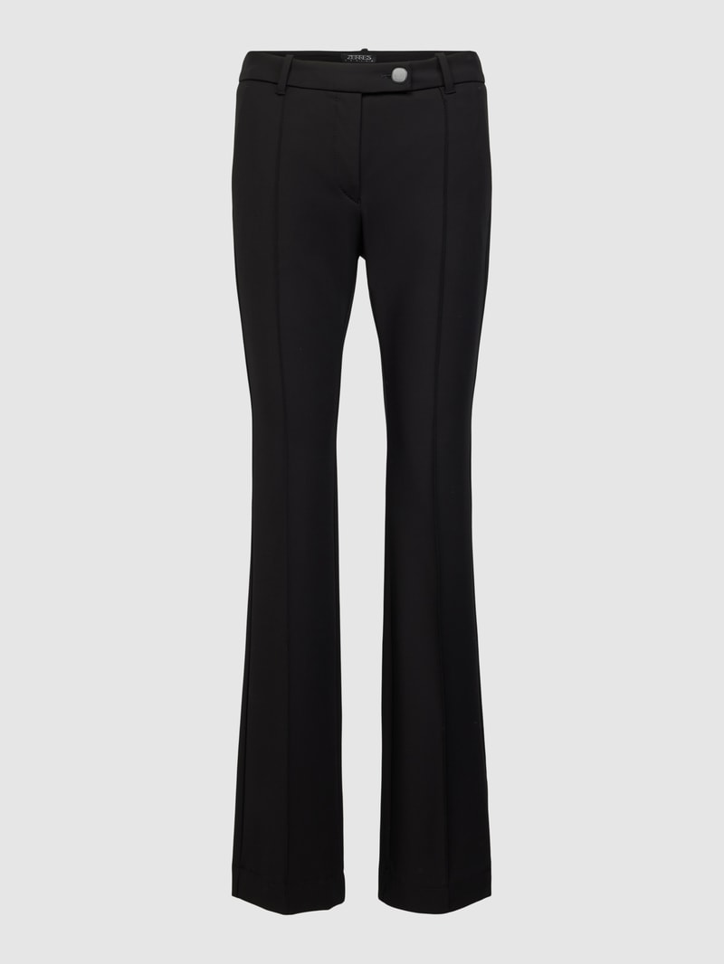 Wide Leg Hose mit Stretch-Anteil Modell 'Twiggy' in schwarz