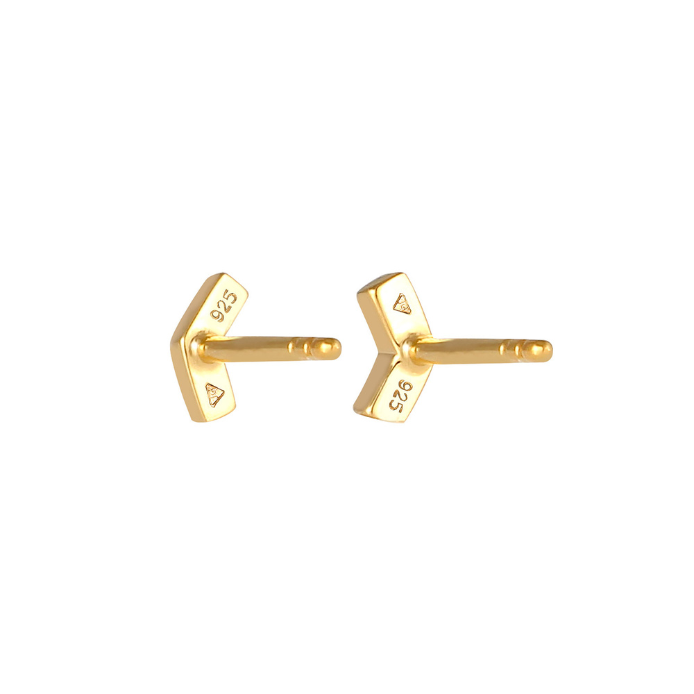 Elli Elli Boucles d'Oreilles Stecker Dreieck Geo Spitze 925 Silber Boucles d'oreilles